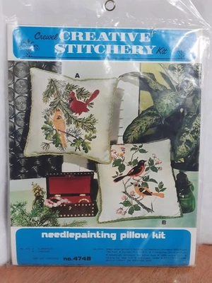 Kit de almohada de pintura con aguja bordada Vogart Crewel Baltimore Orioles 474B sellado Foto 1 de 2