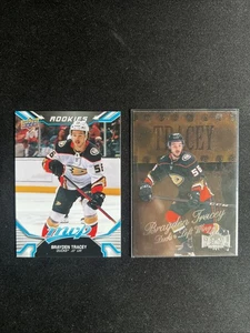 Brayden Tracy 2 Card NHL Ice Hockey Trading Card Lot Rookie RC Ducks Metal Retro - Picture 1 of 4