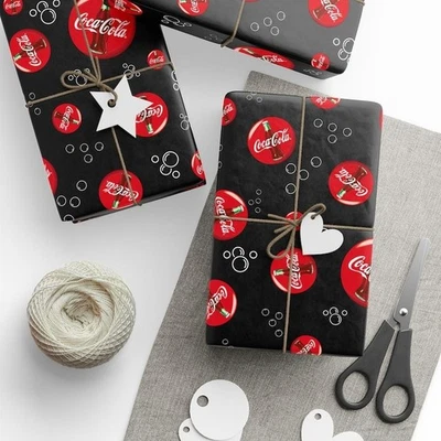 New Coca Cola Classic Christmas Gift Wrapping Paper SO460 - Image 1 of 4
