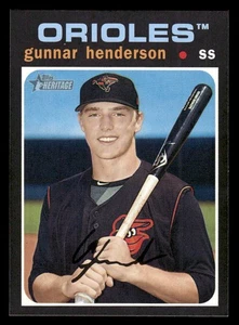 2020 Topps Heritage Minor League #92 Gunnar Henderson ORIOLES - Picture 1 of 2