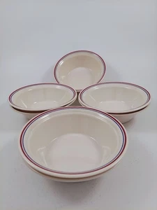 7 of Corelle ABUNDANCE Cereal Soup Salad Bowls Corning Blue Maroon Trim USA - Picture 1 of 6