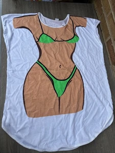 Costume da bagno copricostume divertente verde stampa bikini OSFM costume Halloween - Foto 1 di 7