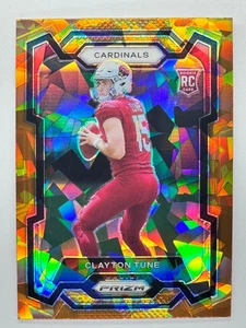 Clayton Tune 2023 Prizm #302 Orange Cracked Ice Prizm Rookie RC - Imagen 1 de 3