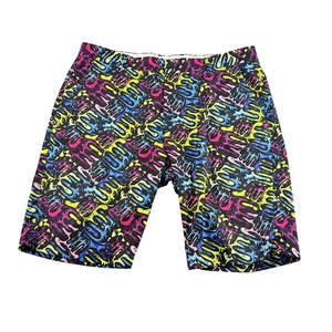 HRESKI Golfshorts Herren 36 laut bunt Retro 80er bunt Regenbogen Performance - Bild 1 von 11