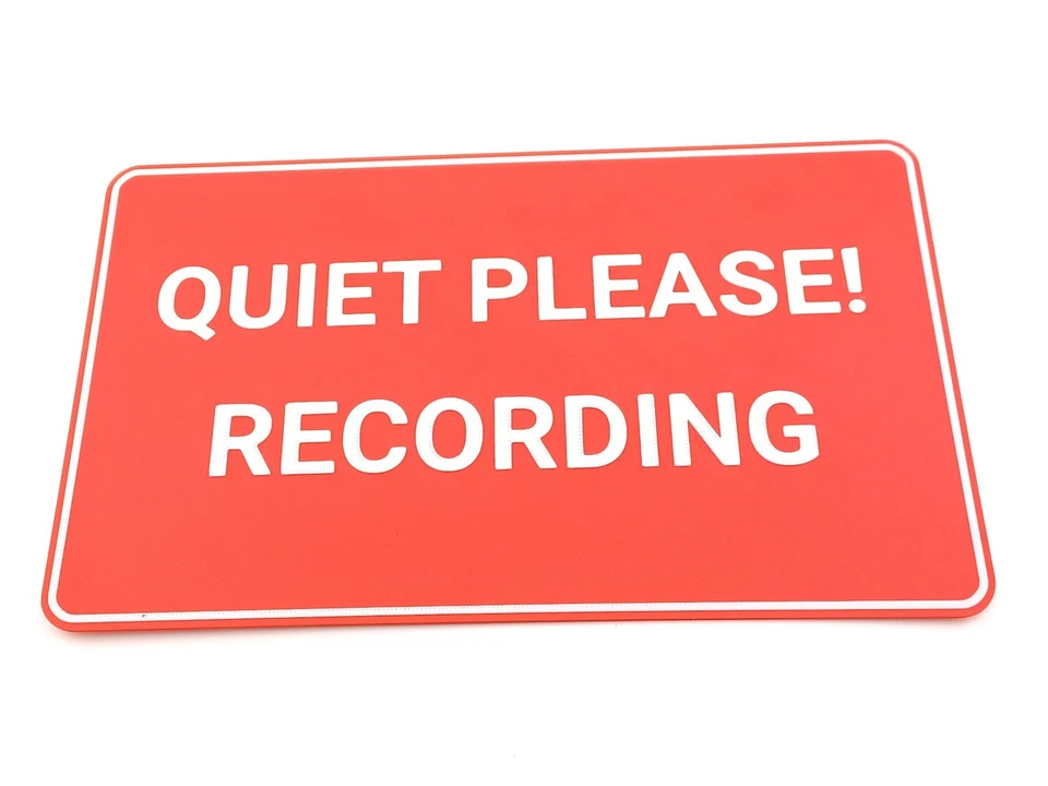 Quiet Please Recording sign for door or wall interior studio - Image 1 of 1