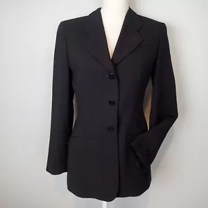 Giorgio Armani Black Label Black Button Down Blazer Size 38 jacket wool - Picture 1 of 18