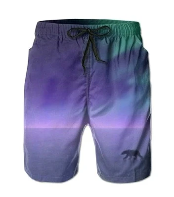 Costume da bagno nuovo senza etichette Aurora Boreale orso polare stravagante novità unica - Immagine 1 di 4