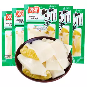 10 sacchetti x 120 g Youyou germogli di bambù piccanti 有友山椒竹笋 - Foto 1 di 4
