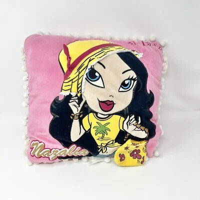 Almohada cuadrada Lil BRATZ 13" felpa suave vintage Nazalia Foto 1 de 4
