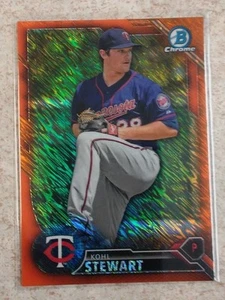 2016 Bowman Chrome KOHL STEWART Orange Shimmer Refractor - Picture 1 of 1