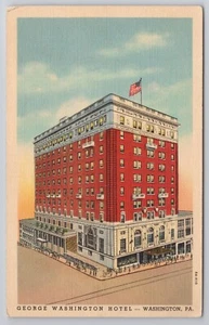1938 Postcard George Washington Hotel Pennsylvania PA - Picture 1 of 6