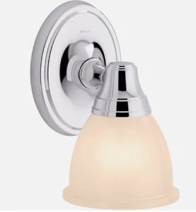 Kohler Lighting 11365 Forte 9" hohe Badezimmer-Wandleuchte poliertes Chrom neu offene Verpackung - Bild 1 von 5
