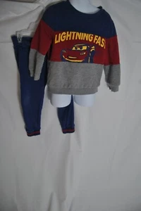 Child's Sweatshirt and Pants by Cars Size 4T Blue/Gray/Red in color - Picture 1 of 12