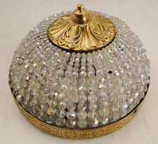 Antique french empire style bronze and glass ceiling light (1311)
