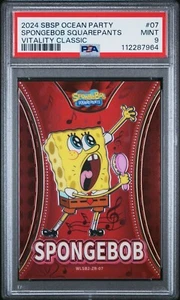 2024 WONDERCARD SPONGEBOB SQUAREPANTS TREASURE SERIES-CLASSIC 07 SPONGEBOB PSA 9 - Picture 1 of 4