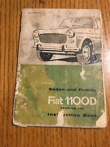 Fiat 1100D 1963-1966 Owner's Manual Handbook Service Tune-up Repair Instruction (For: Fiat)