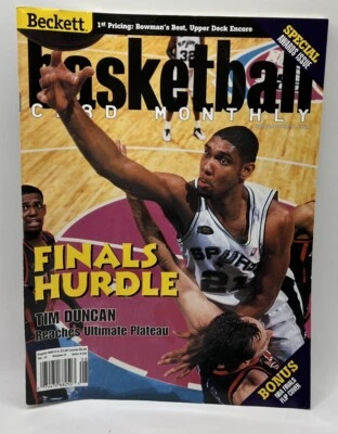 August 1999 Beckett Basketball Card Monthly #109 - Tim Duncan & Allan Houston - Image 1 of 2