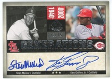 STAN MUSIAL/KEN GRIFFEY JR 2008 SP Legendary Cuts Dual Auto Autograph 43/75