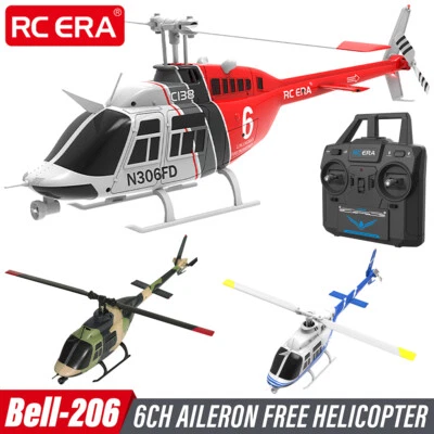 RC ERA RC Helicopter 1:33 Bell-206 6CH 6-axis Gyro Remote Control RTF Aircraft - Image 1 of 4