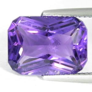6.30Cts Excellent Natural Amethyst Radiant Cut 13.8x10mm Loose Gemstone - Picture 1 of 5