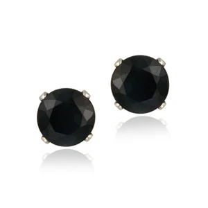 3.2ct Sapphire 925 Silver Stud Earrings, 7mm - Picture 1 of 4