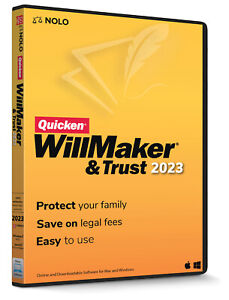Quicken WillMaker and Trust Software 2023 for Windows/MAC NEW