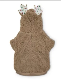 HOLIDAY TAILS TAN CHRISTMAS "REINDEER" HOODIE Puppy/Dog XL - NWT 19”-22” Xmas - Picture 1 of 5