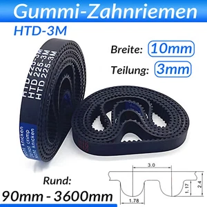 HTD-3M Zahnriemen, Geschlossen, Antriebsriemen, CNC, Closed Belt Breite 10mm - Bild 1 von 10
