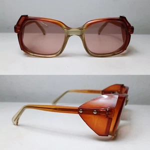 Vintage Sunglasses Safety 1980's UNSIGNED made in UK Steampunk Eyewear - Picture 1 of 6