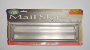 IVes Schlage Metal Mail Door Slot Platinum Nickel Finish 13 L USA New Old Stock - Picture 1 of 9