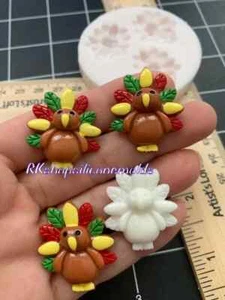 Turkey bird Thanksgiving handmade silicone Mold for fondant-Resin-crafts-Clay - Picture 1 of 10