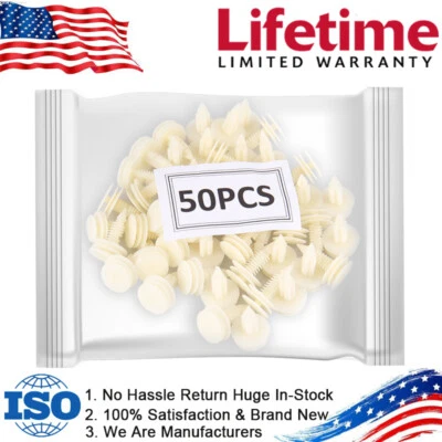 50Pcs Car Door Panel Retainer Push Type Clips Rivet for GMC Chevy Buick 15960325 - Image 1 of 4