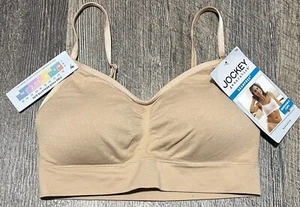 NWT Jockey Women's Seamfree Stretch Beige Back Smoothing Bralette Small - Picture 1 of 2