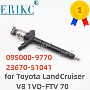 095000-9770 Injector 23670-51041 for Toyota LandCruiser V8 1VD-FTV 70 - Picture 1 of 8