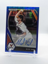 Mike Vasil - 2021 Prizm Draft Picks Blue Autograph Auto - /99 New York Mets