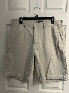Polo Ralph Lauren Shorts Mens 34 Khaki Beige Chino Flat Front 8" Inseam - Picture 1 of 7