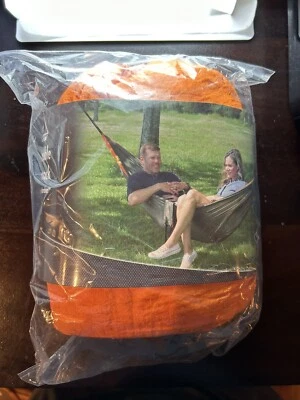 Hamaca de Viaje Doble Naranja TexSport 108" x 75" Nueva con Etiquetas Foto 1 de 3