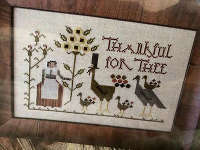 THANKFUL FOR THEE Cross Stitch Chart by Plum Street Samplers NEW! - Image 1 of 3