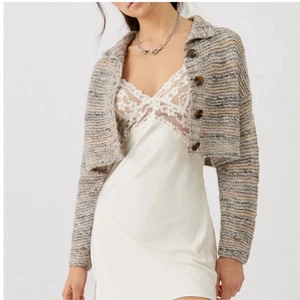 BDG Urban Outfitters Cardigan Sweater Womens M/M Knit Cropped Collared Buttons - Picture 1 of 8