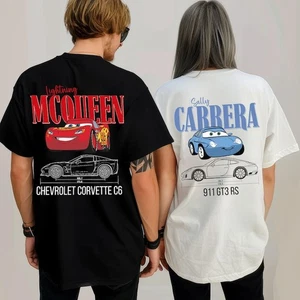 Camiseta Lightning Mcqueen y Sally Carrere Pixar Coches Pareja San Valentín Hombres Mujeres - Imagen 1 de 3