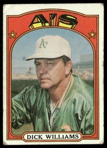1972 Topps Dick Williams (superficie) Oakland Athletics #137 - Foto 1 di 2