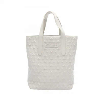 JIMMY CHOO SOFIA N/S Sofia Star Emboss Tote Bag leather White Used Women - Image 1 of 4