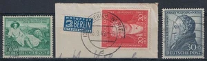 GERMANIA BIZONA 1949 Bicentenario Goethe 3v us (2) - Foto 1 di 1