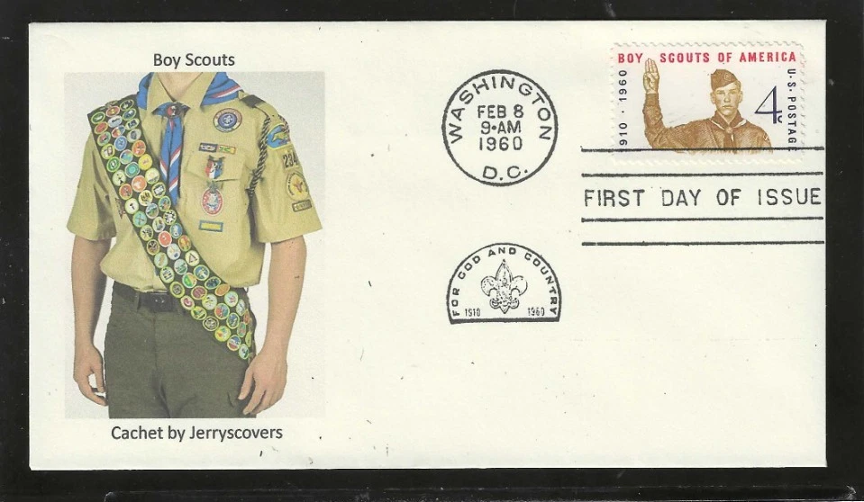 BOY SCOUTS FDC 1960 WASHINGTON, DC JERRY'S COVERS ONLY 1 MADE - Image 1 of 1