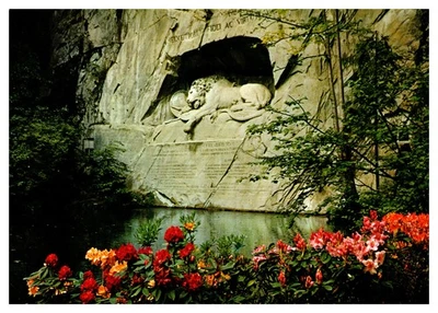 Postal Suiza Lucerna - Monumento al León Foto 1 de 2