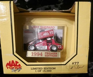 1994 World of Outlaws Sprint Car Jeff Shepard #77 Mac Tools Racing 1:64 pressofuso - Foto 1 di 7