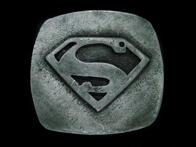 UA15130 HEBILLA DE CINTURÓN VINTAGE AÑOS 70 **SUPERMAN** DC COMICS SUPERHÉROE S LOGO Foto 1 de 2