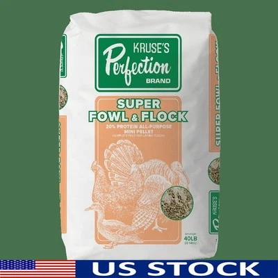 Premium 20% Proteína Alimentación para Aves Pellets Pollos Patos Patos 40 lb Bolsa Nuevo Foto 1 de 4