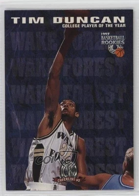 1997 Score Board Rookies Tim Duncan #72 RC HOF - Image 1 of 2
