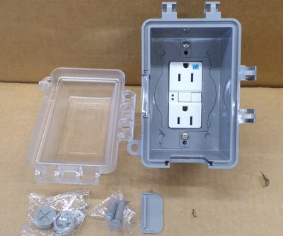 COMMERCIAL ELECTRIC WCW1PC-K 1-GANG EXTRA DUTY WEATHER-PROOF OUTLET BOX 16-IN-1